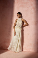 Load image into Gallery viewer, IVORY PLEATED SKIRT AND HALTER SET
