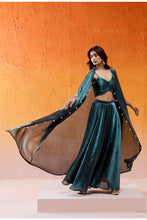 Load image into Gallery viewer, Metallic Teal Blue Co-od Set