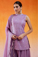 Load image into Gallery viewer, Lavender Embroidered Sharara Set