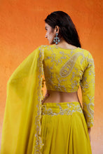 Load image into Gallery viewer, Daisy Yellow Embroidered Lehenga Set