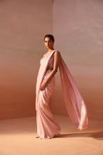 Load image into Gallery viewer, ROSE PINK DRAPED SAREE