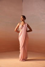 Load image into Gallery viewer, ROSE PINK DRAPED SAREE