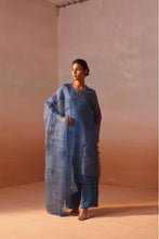 Load image into Gallery viewer, MID BLUE ORGANZA SUIT SET