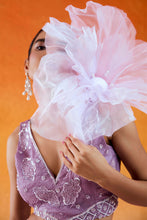 Load image into Gallery viewer, Lavender Embroidered Jacket & Flared Pant Set