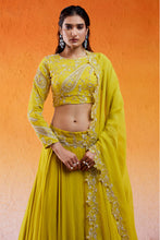Load image into Gallery viewer, Daisy Yellow Embroidered Lehenga Set