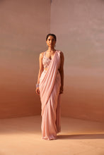 Load image into Gallery viewer, ROSE PINK DRAPED SAREE