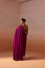 Load image into Gallery viewer, PURPLE DRAPED SAREE