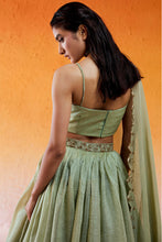 Load image into Gallery viewer, Pista Green Embroidered Lehenga Set