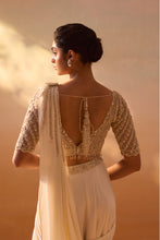 Load image into Gallery viewer, IVORY DRAPED SAREE