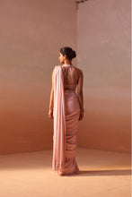 Load image into Gallery viewer, ROSE PINK DRAPED SAREE