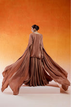 Load image into Gallery viewer, Caramel Brown Embroidered Sharara Set