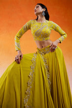 Load image into Gallery viewer, Daisy Yellow Embroidered Lehenga Set