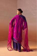 Load image into Gallery viewer, PURPLE PALAZO SET WITH FUCHSIA DUPATTA