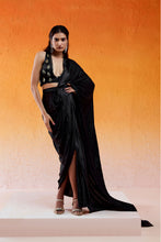 Load image into Gallery viewer, BLACK EMBELLLISHED & EMBROIDERED LEHENGA SET
