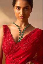 Load image into Gallery viewer, RED HEAVY GEORGETTE SAREE