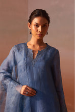 Load image into Gallery viewer, MID BLUE ORGANZA SUIT SET