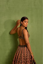 Load image into Gallery viewer, black lehenga set