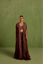Load image into Gallery viewer, black garara cape set