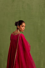 Load image into Gallery viewer, fuscia anarkali set