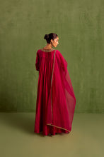 Load image into Gallery viewer, fuscia anarkali set