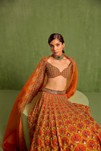 Load image into Gallery viewer, rust lehenga set