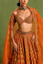 Load image into Gallery viewer, rust lehenga set