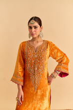 Load image into Gallery viewer, Fareeha - Orange Kurta with Salwar