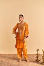 Load image into Gallery viewer, Fareeha - Orange Kurta with Salwar