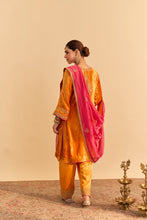 Load image into Gallery viewer, Fareeha - Orange Kurta with Salwar