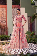 Load image into Gallery viewer, Coral velvet heavily embellished lehenga