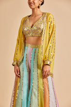 Load image into Gallery viewer, MULTI COLOUR MIRROR WORK SHARARA WITH JACKET