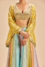 Load image into Gallery viewer, MULTI COLOUR MIRROR WORK SHARARA WITH JACKET