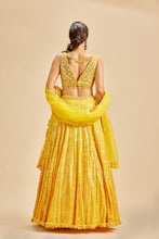 Load image into Gallery viewer, YELLOW OMBRE LEHENGA SET