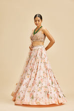 Load image into Gallery viewer, POWDER PINK GEORGETTE LEHENGA SET