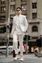 Load image into Gallery viewer, White Dahlia Short Jacket Set