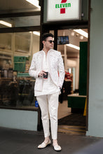 Load image into Gallery viewer, White Dahlia Short Jacket Set