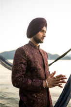 Load image into Gallery viewer, Jewel Orchid Bandhgala set