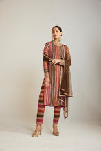 Load image into Gallery viewer, Olive Green Round Neck Straight Kurta Pant Set