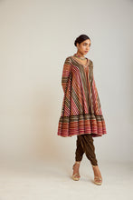 Load image into Gallery viewer, Olive Green V Neck A Line Dhoti Kurta Set