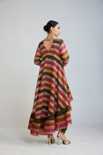 Load image into Gallery viewer, Olive Green Asymmetrical Kurta Set