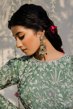 Load image into Gallery viewer, Olive Green Embroidered Lehenga Set
