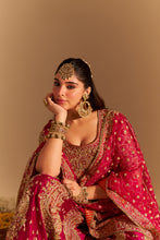 Load image into Gallery viewer, Alina - Dabka Zardozi Embroidered Silk Hotpink Sharara Set