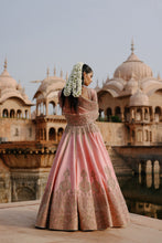 Load image into Gallery viewer, Jannah - Pink Lehenga Set with Blouse & Dupatta