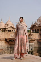 Load image into Gallery viewer, Mahrosh - Pink Kalidaar Anarkali Set with Palazzo & Dupatta