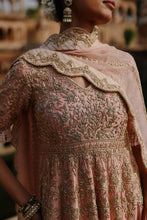 Load image into Gallery viewer, Mahrosh - Pink Kalidaar Anarkali Set with Palazzo & Dupatta