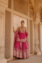 Load image into Gallery viewer, Nisbat - Hot Pink Kurta Set with Garara & Dupatta
