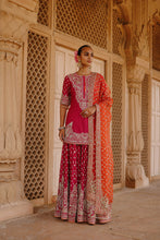 Load image into Gallery viewer, Maysam - Hot Pink Kurta Set with Sharara & Dupatta