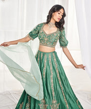 Load image into Gallery viewer, TEAL GREEN BRIDAL SET