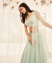 Load image into Gallery viewer, TURQUOISE LEHENGA SET
