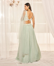 Load image into Gallery viewer, TURQUOISE LEHENGA SET
